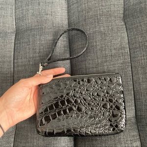 Black clutch with zipper